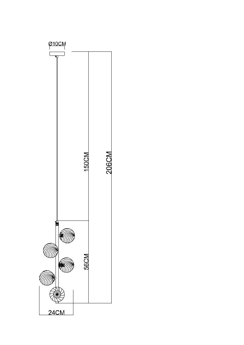 Подвесной светильник Arte Lamp Etereo A5261SP-5GO