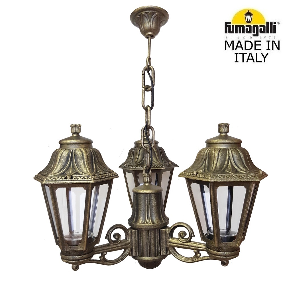 Уличный подвесной светильник Fumagalli SICHEM/ANNA 3L E22.120.S30.BXE27