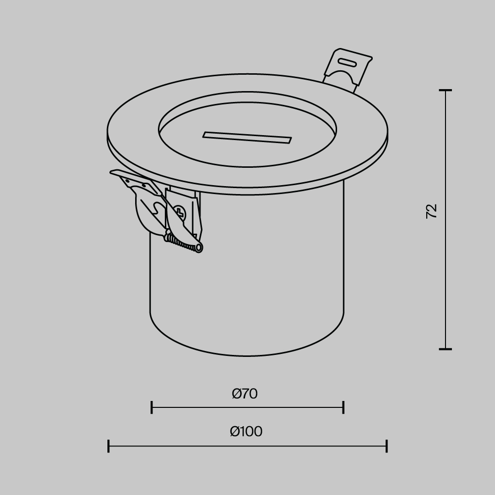 Потолочная чаша встраиваемая с коннектором питания Maytoni Pendant system Parity TRA130RSC-2B