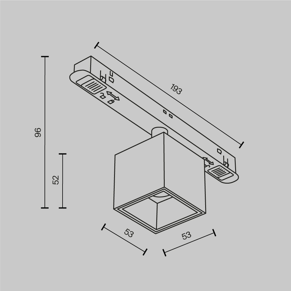 Трековый магнитный светильник Maytoni Alfa S TR133-4-7W-DS-BS