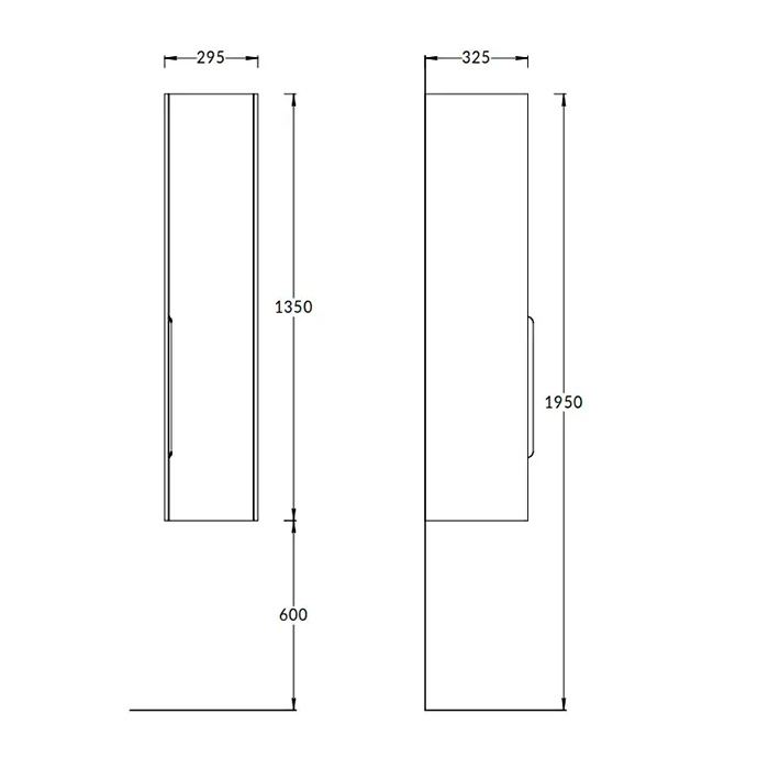 Kerama Marazzi Elegance Пенал подвесной 135см, цвет: пудровая глина