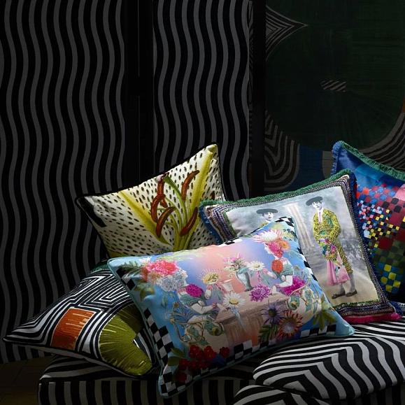 Подушка CCCL0661, Fleurs Jumelles, Mosaique, Christian Lacroix 60 x 45см