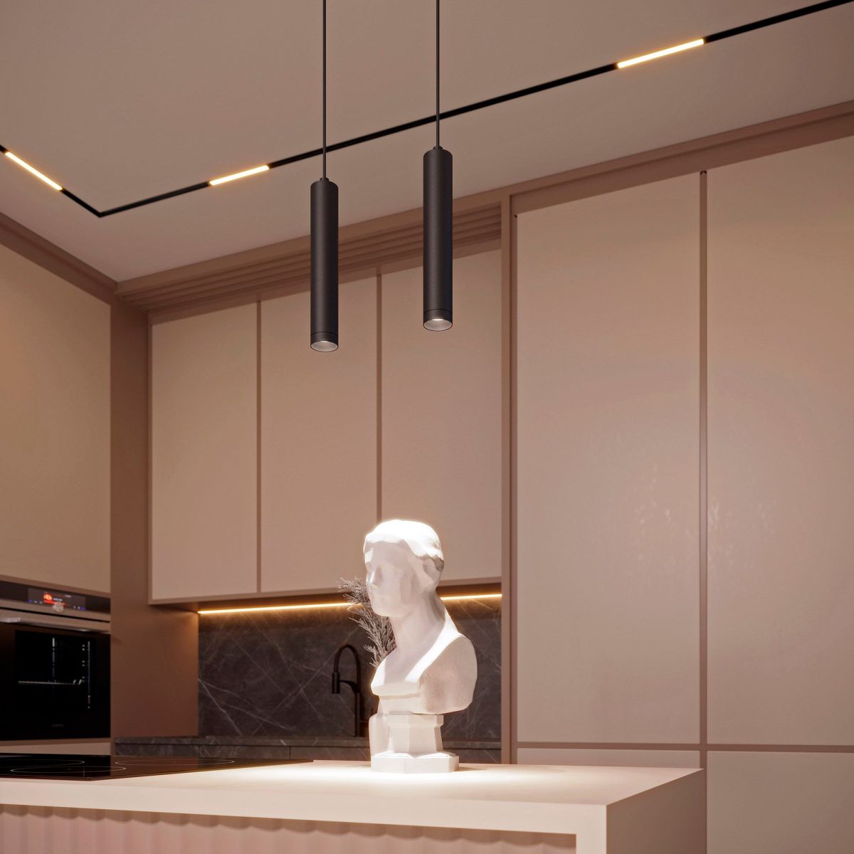 Трековый магнитный светильник Arlight MAG-ORIENT-FLAT-L465-16W Day4000 (BK, 100 deg, 48V, DALI) 033613(1)