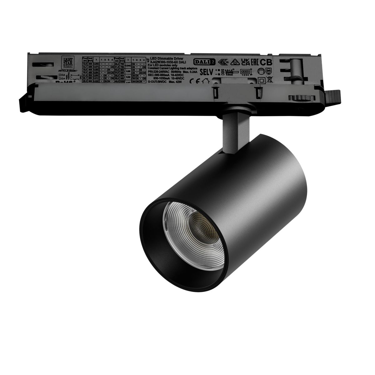 Трековый трехфазный светильник Quattro LED с управлением DALI Lightstar Alta Base A5347DALI