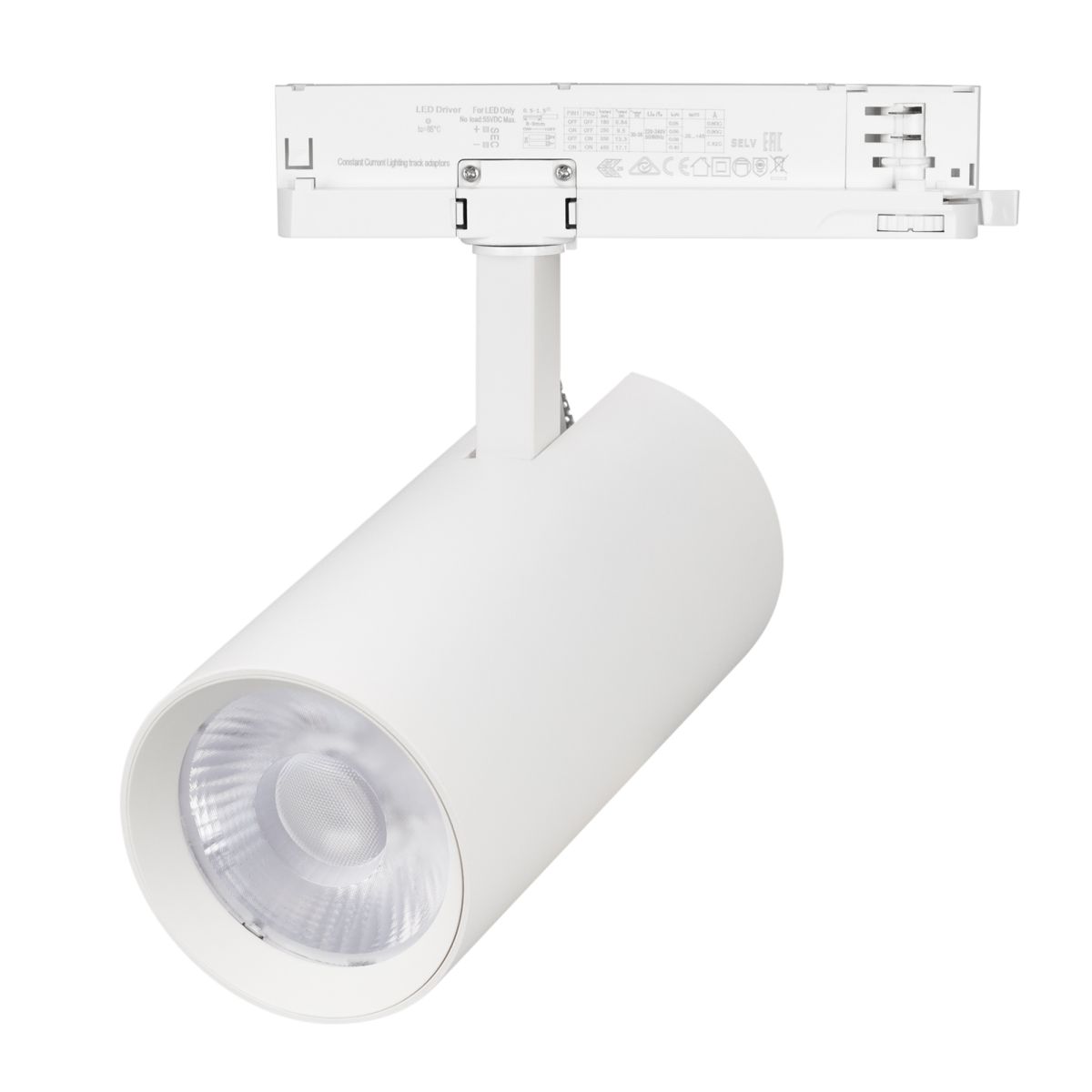 Трековый трехфазный светильник Arlight LGD-GERA-4TR-R90-30W Day4000 (WH, 55 deg, 230V, DALI) (IP20 Металл) 058815