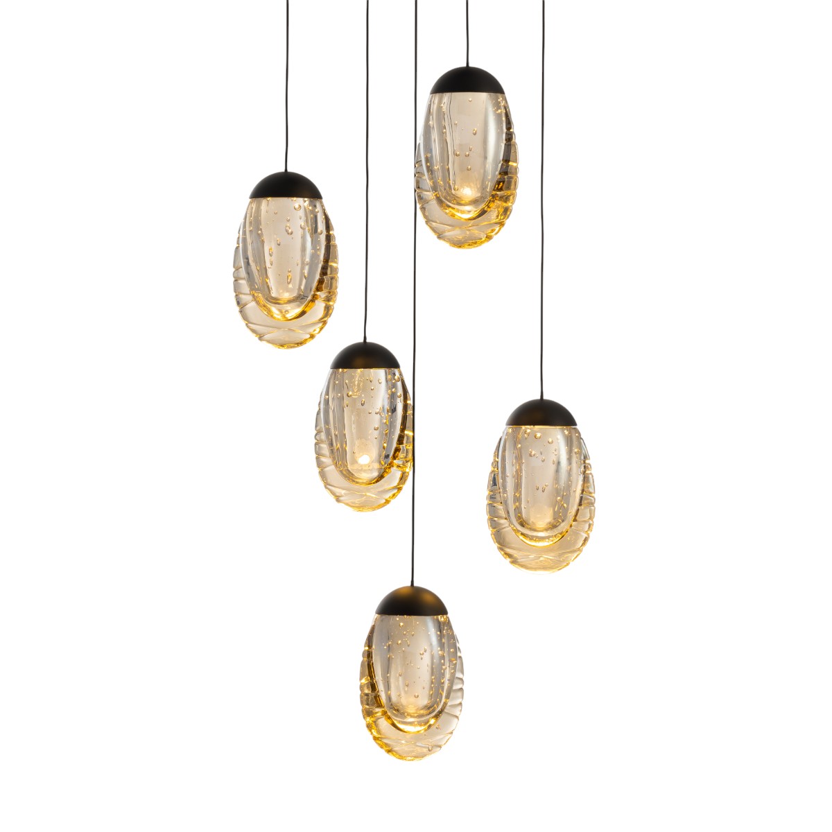 Подвесной светильник Delight Collection MD25090022-5A matt black/champagne