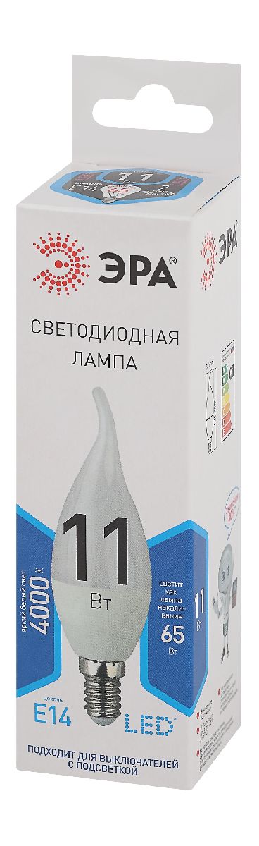 Лампа светодиодная Эра E14 11W 4000K LED BXS-11W-840-E14 Б0032993