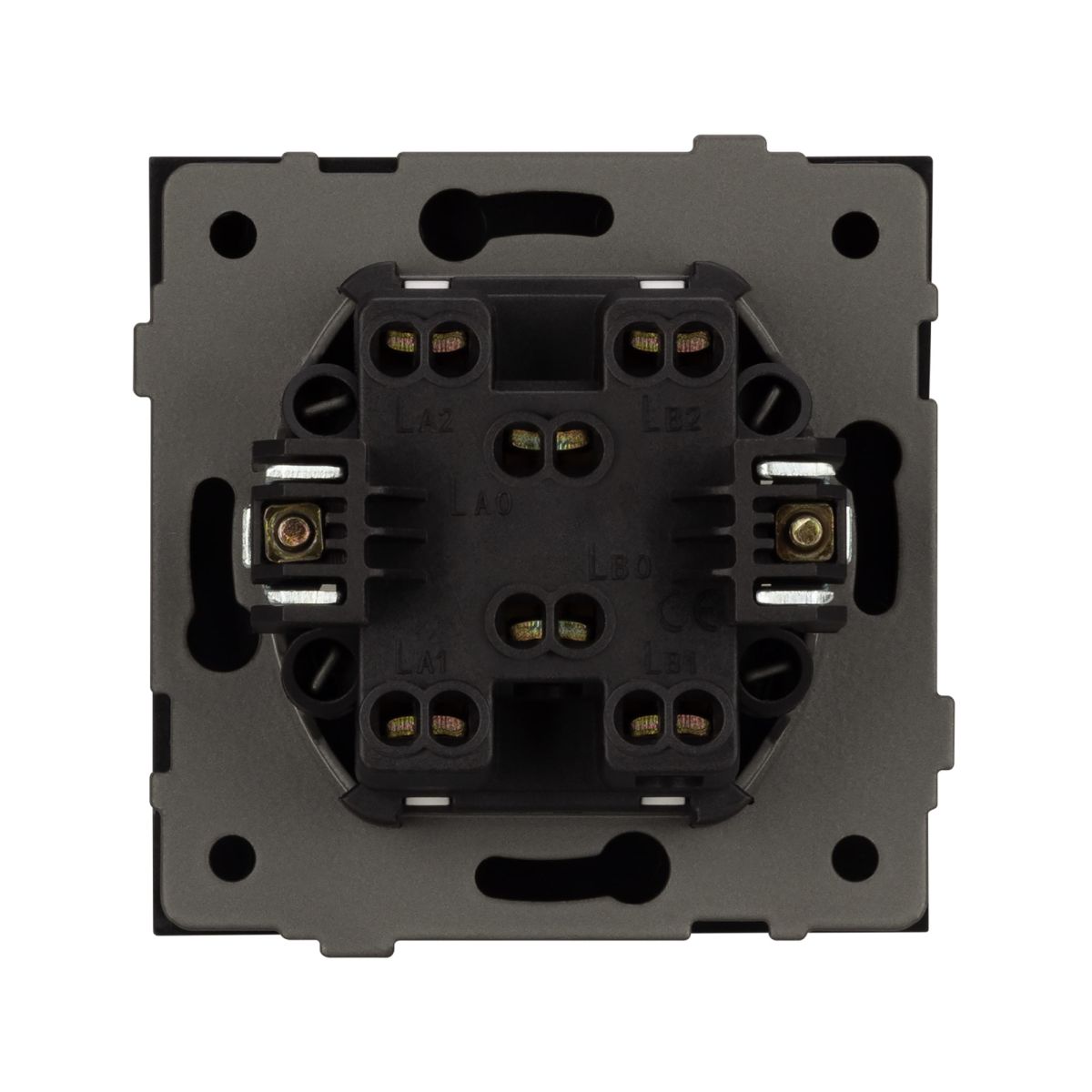 Механизм выключателя двухклавишный проходной Arlight SWT-TENDO-MKP2-SFPL-BK (230V, 10A) 054553