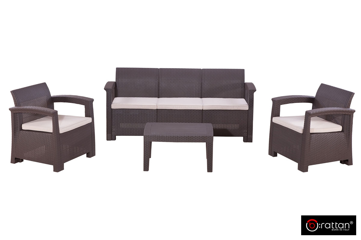 Комплект мебели Раттан Комфорт 5 / Rattan Comfort 5, венге