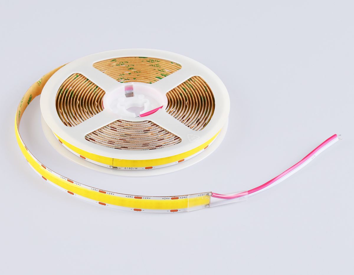 Светодиодная лента Ambrella Light Illumination COB 616Led/19W m/ 24V IP20 4500K/ 5m*12mm*2mm (2 конт.) GS4802