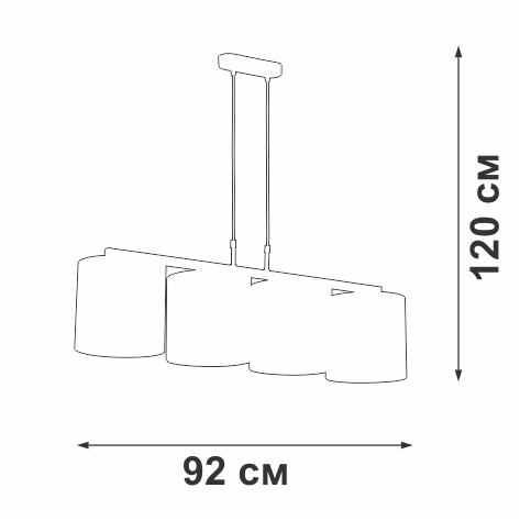 Подвесная люстра Vitaluce V2882-1/4S