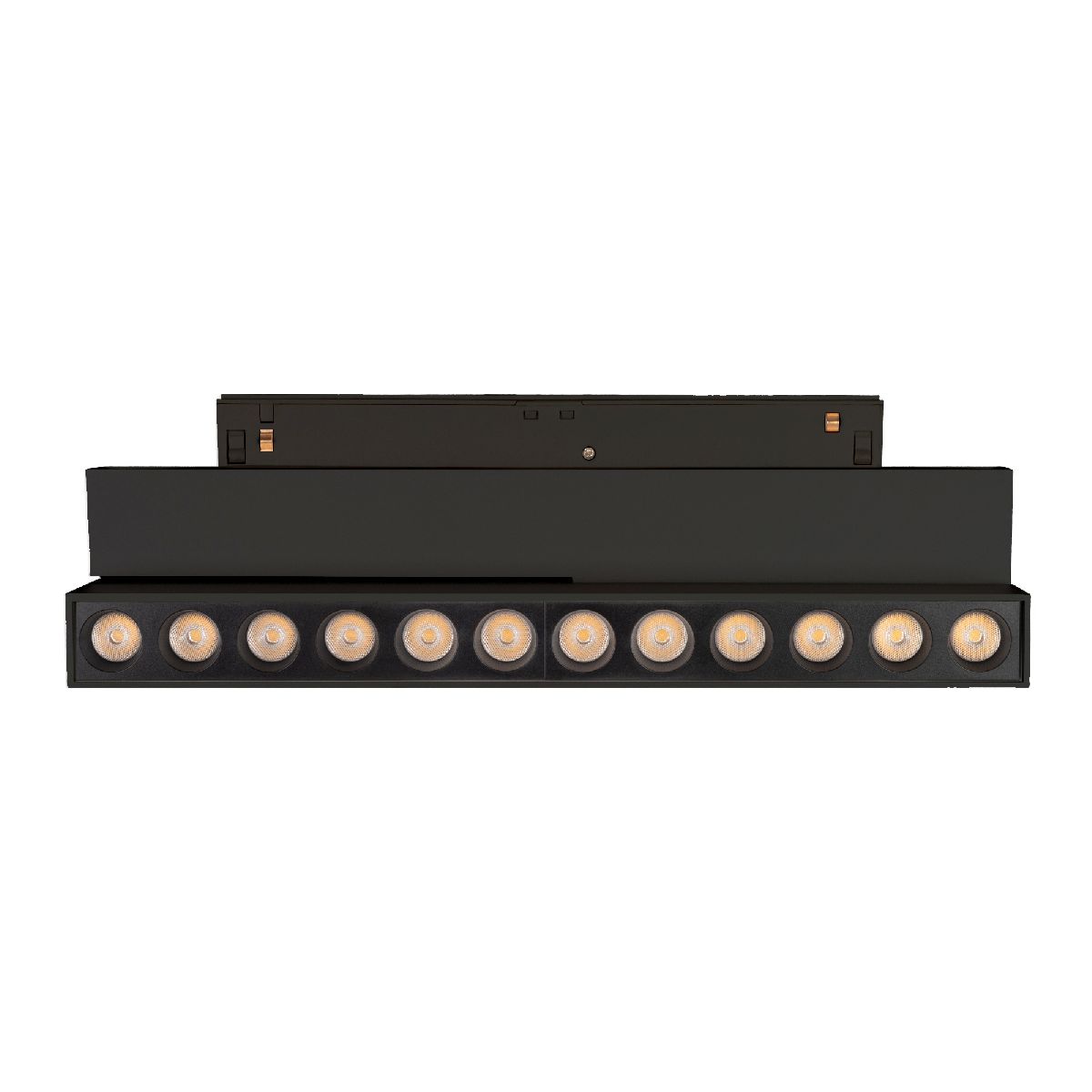 Трековый магнитный светильник Arlight MAG-ORIENT-DOTS-FOLD-S230-12W Day4000-MIX (BK, 30 deg, 48V, DALI) 041864