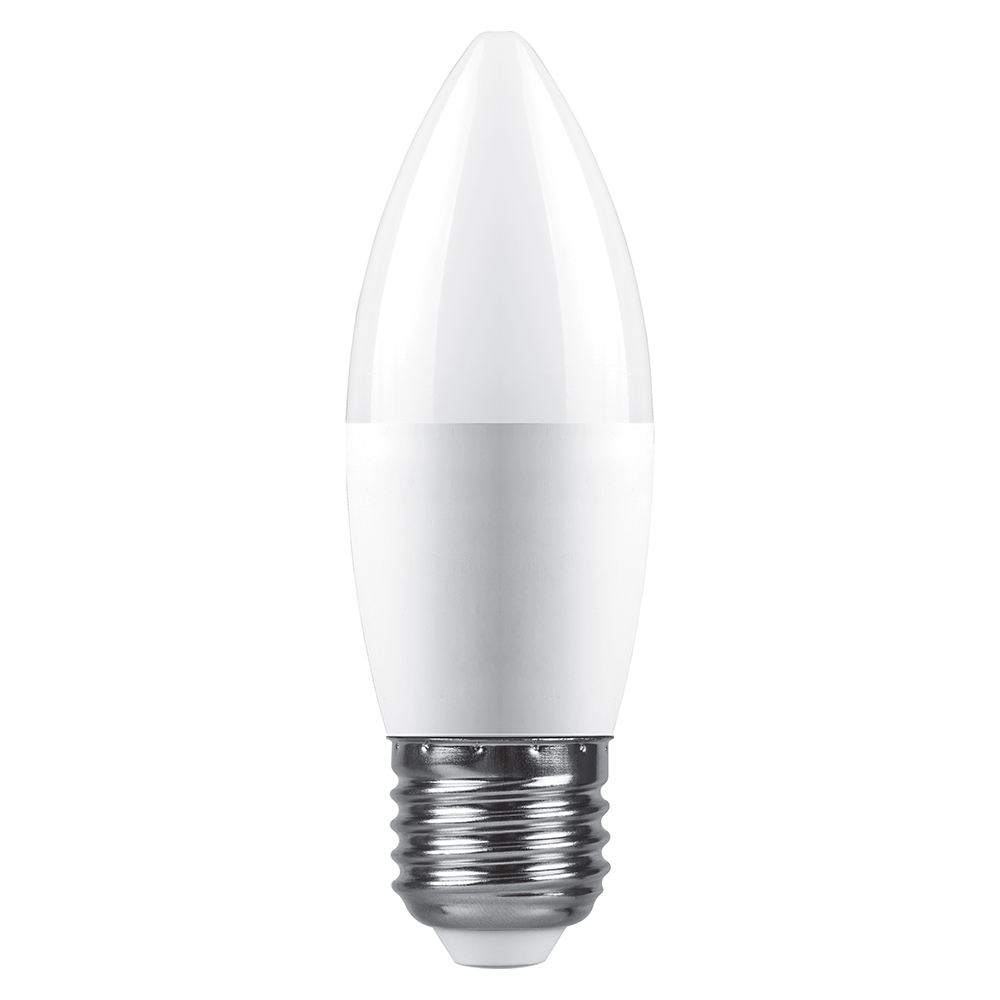 Лампа светодиодная Saffit SBC3720 свеча матовая E27 20W 230V 6400K 55271