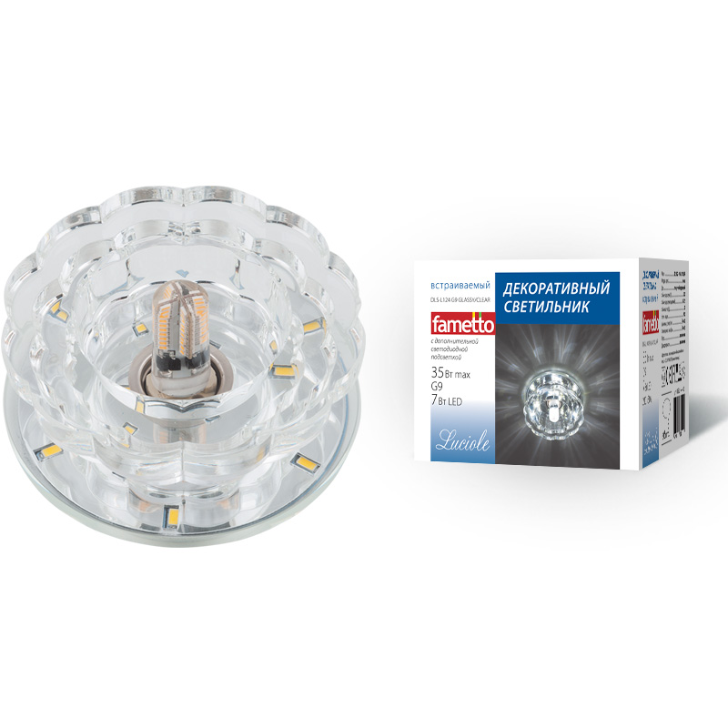 Встраиваемый светильник Fametto Luciole DLS-L124 G9 GLASSY/CLEAR UL-00000375