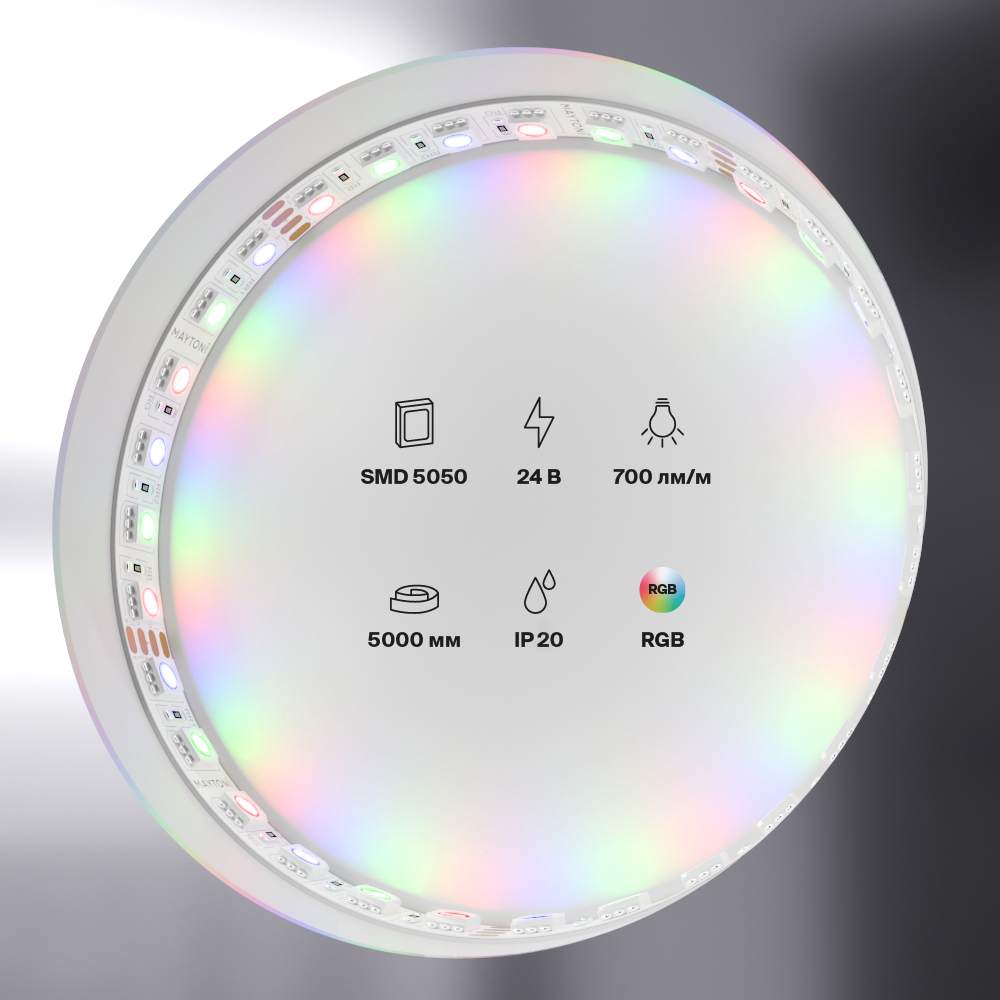 Светодиодная лента Maytoni Led Strip 24В 5050 21Вт/м RGB 5м IP20 20037