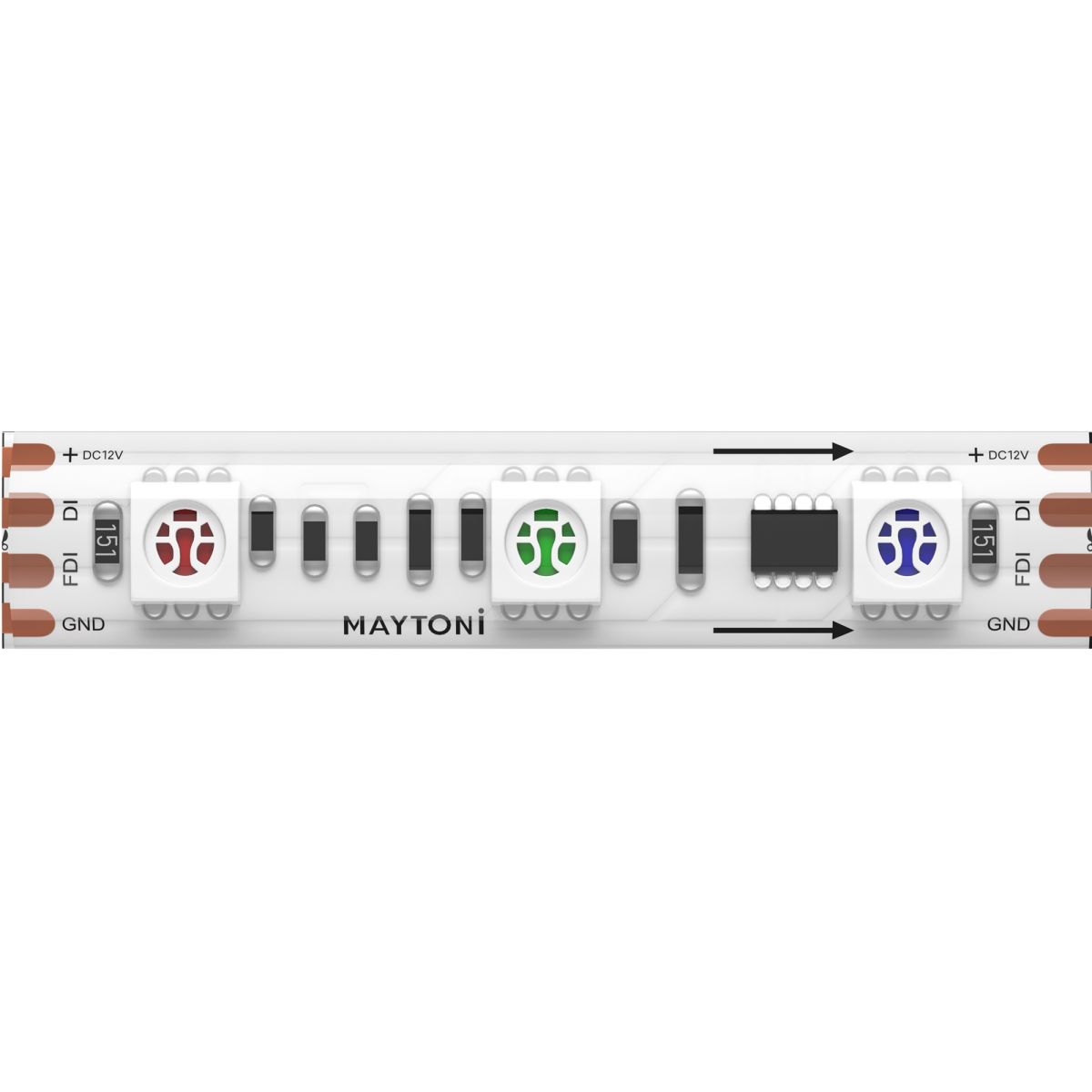 Светодиодная лента Maytoni Led Strip 12В 5050 14,4Вт/м RGB 5м IP 65 201243
