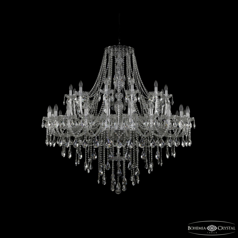 Подвесная люстра Bohemia Ivele Crystal 1415/24+12/530 Ni
