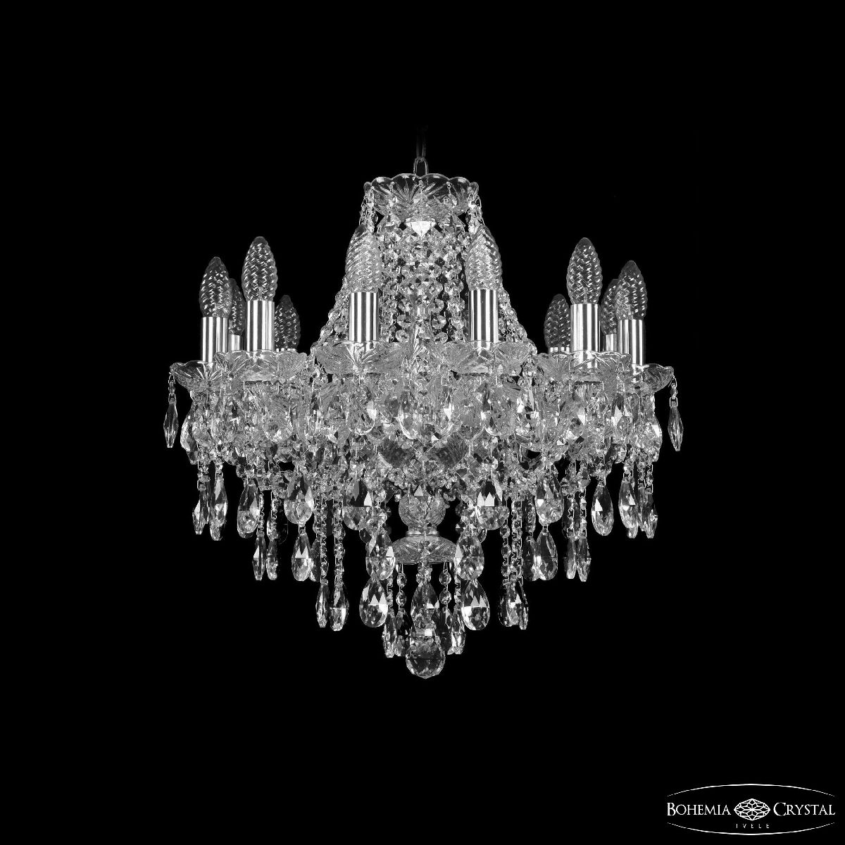 Подвесная люстра Bohemia Ivele Crystal 1415/12/165 Ni