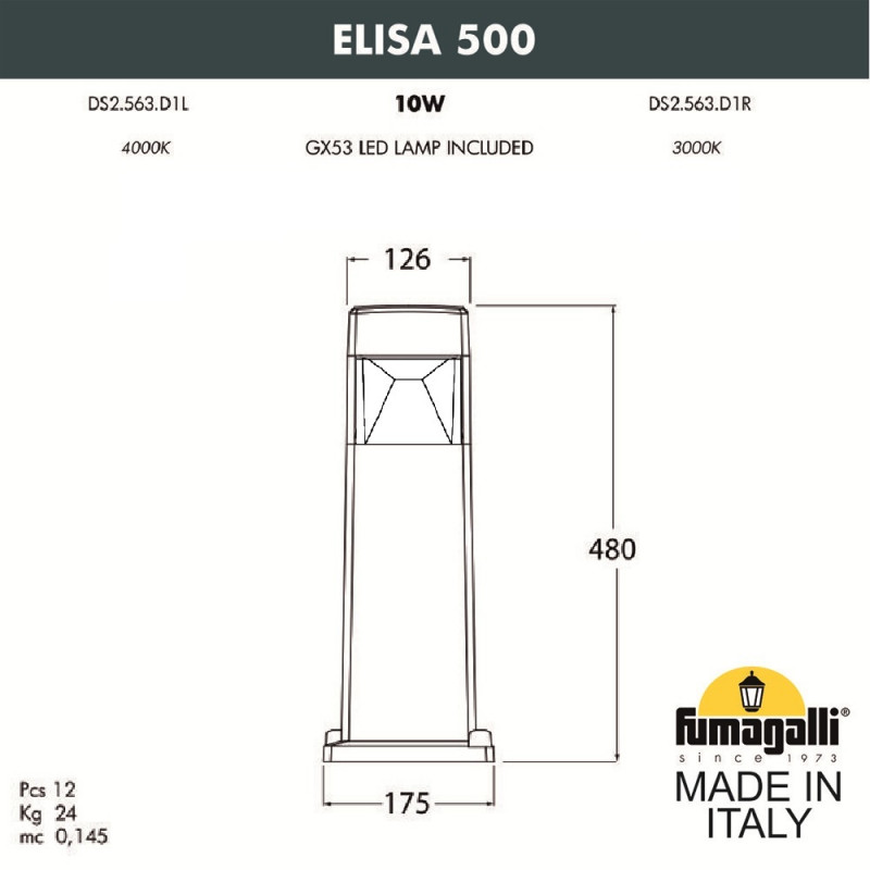 Садовый светильник Fumagalli DS2.563.000.AXD1L
