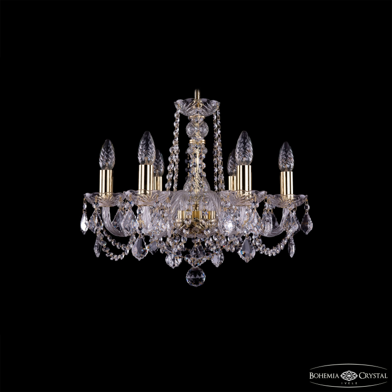 Подвесная люстра Bohemia Ivele Crystal 1402/6/160 G Leafs