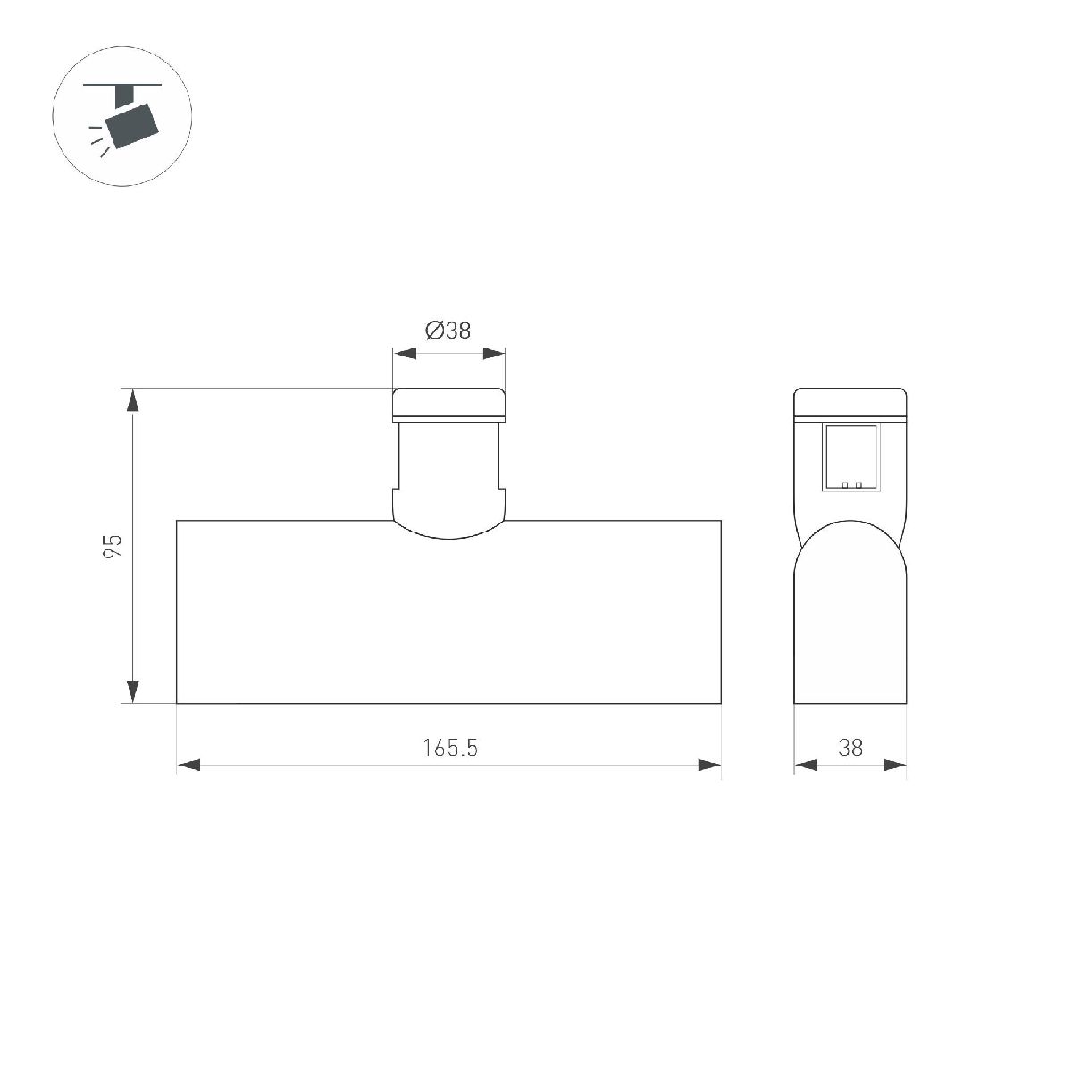 Трековый светильники Arlight ART-APRIORI-LASER-L165-8W Warm3000 039284