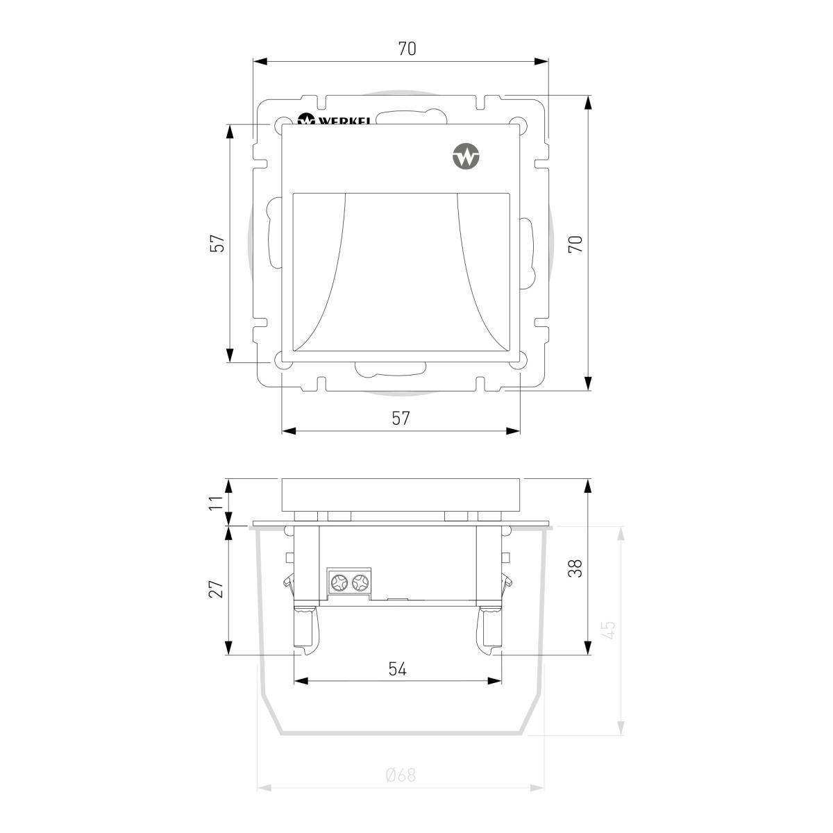 Встраиваемая LED подсветка три режима с датчиком движения Werkel W1154601 4690389192012 a062470
