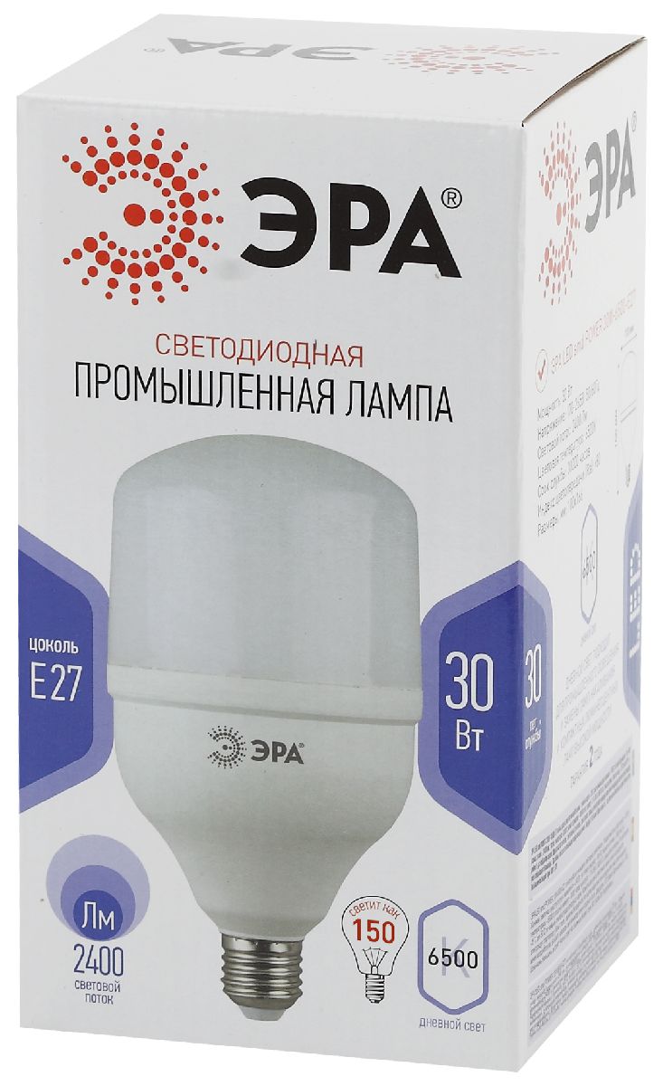 Лампа светодиодная Эра E27 30W 6500K LED POWER T100-30W-6500-E27 Б0027004