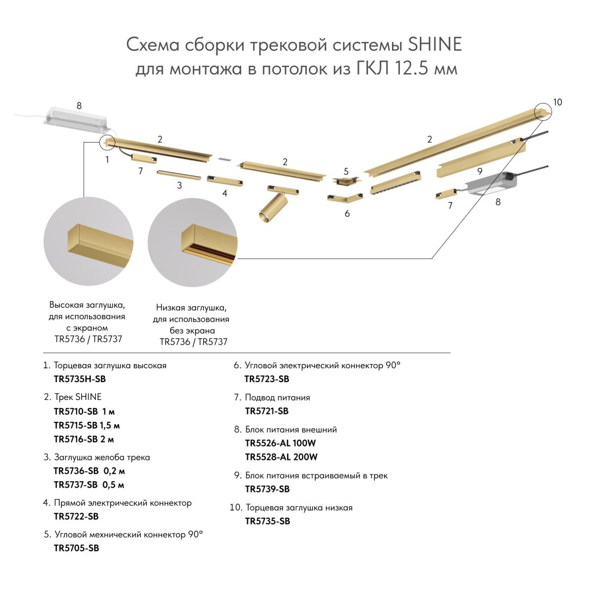Коннектор Denkirs Shine base TR5722-SB