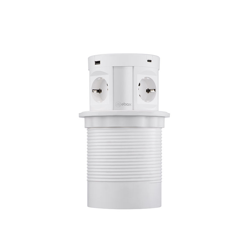 Блок розеток 107J (4 секции, 2 USB А + 2 USB С) Mebax 00-00001171