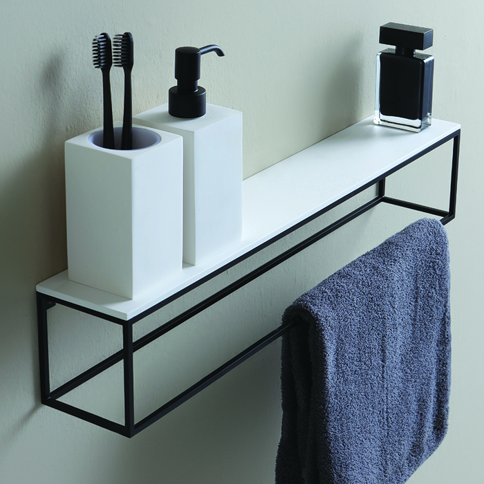 Bertocci Officina 02 Дозатор для жидкого мыла, настольный композит, цвет: белый матовый/черный матовый