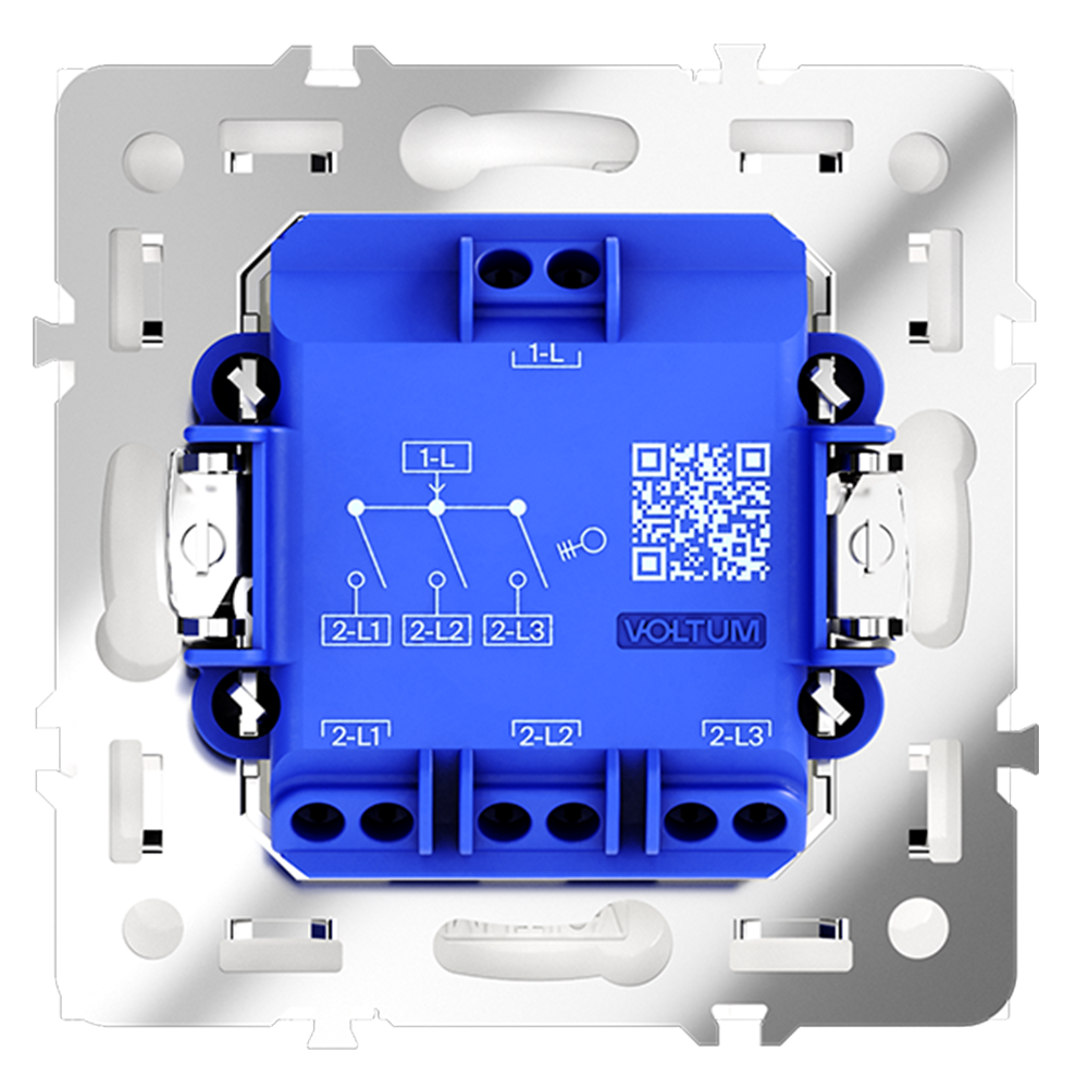 Выключатель трехклавишный Voltum S70 VLS030102 (белый матовый)