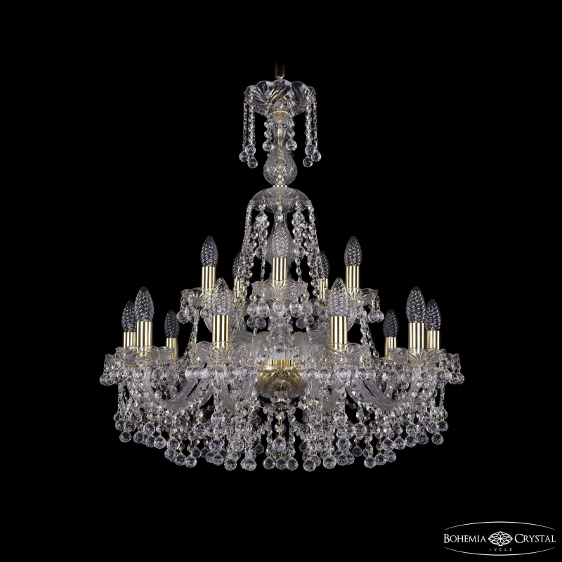 Подвесная люстра Bohemia Ivele Crystal 1409/10+5/240/XL-77 G