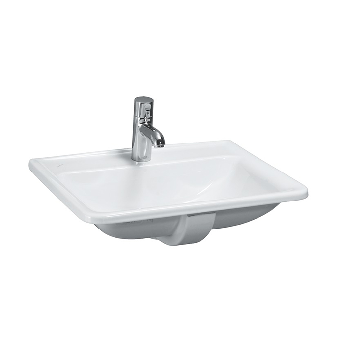 Laufen Pro S Раковина 56х44х20 см, встраиваемая сверху, с 1 отв., с переливом, цвет: белый