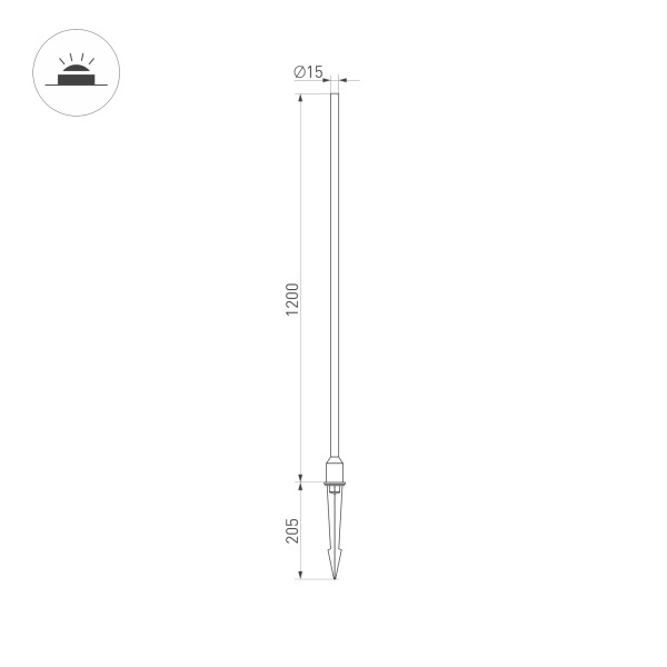 Ландшафтный светильник Arlight KT-Champagne-L1200-3W Warm3000 034168