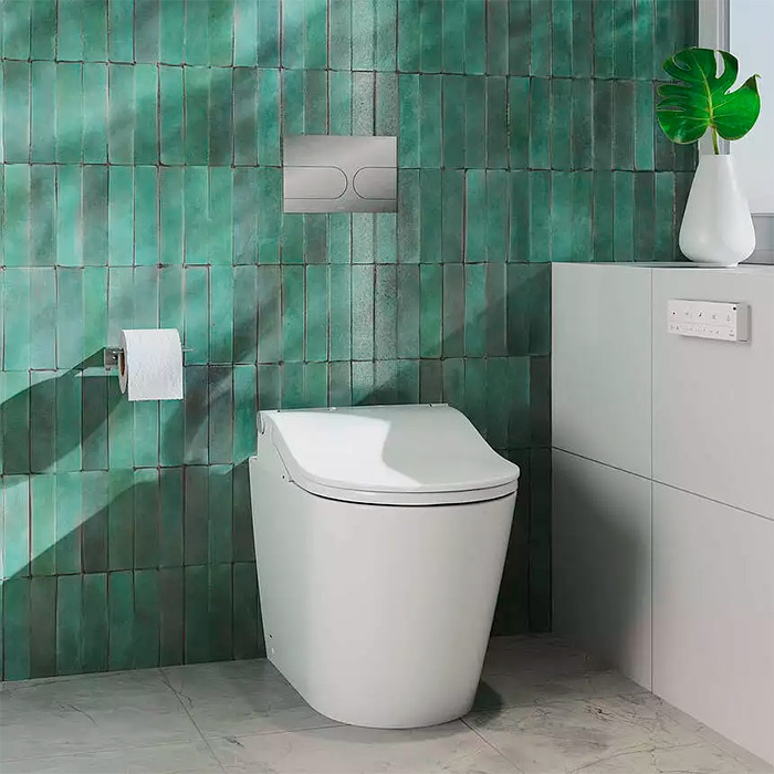 TOTO Washlet RW Сиденье 579x391x108мм, с дистанционным управлением, для унитаза CW542/CW563, цвет: белый/отделка серебро