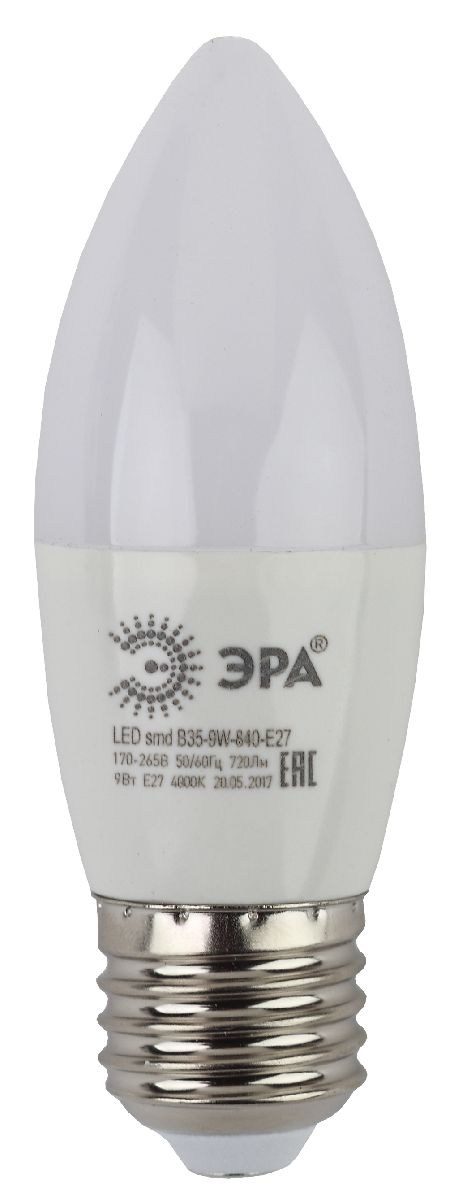Лампа светодиодная Эра E27 9W 4000K LED B35-9W-840-E27 Б0027972