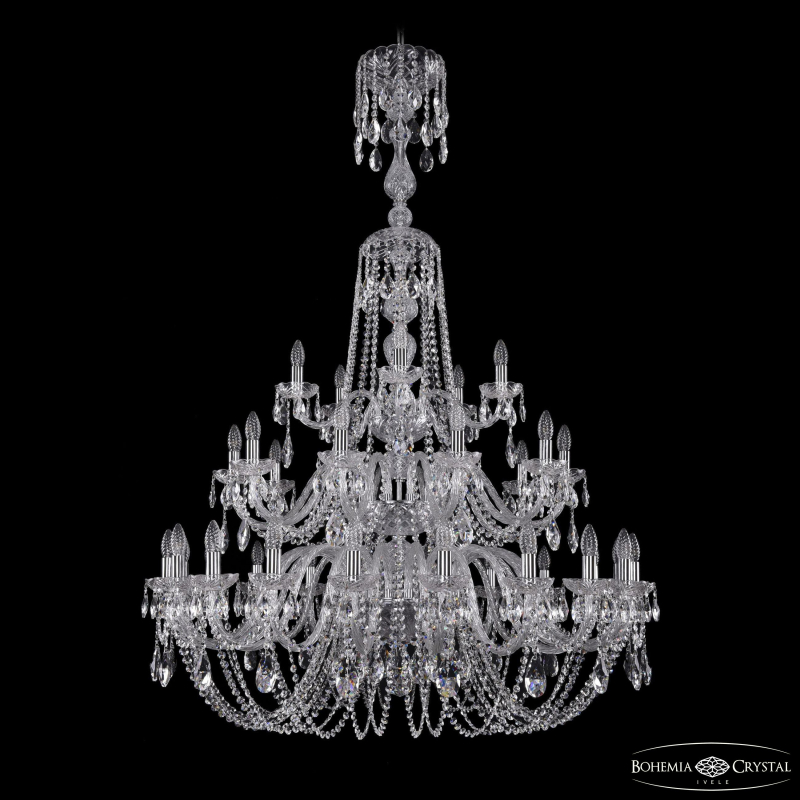 Подвесная люстра Bohemia Ivele Crystal 1402/20+10+5/400/XL-158/3d Ni
