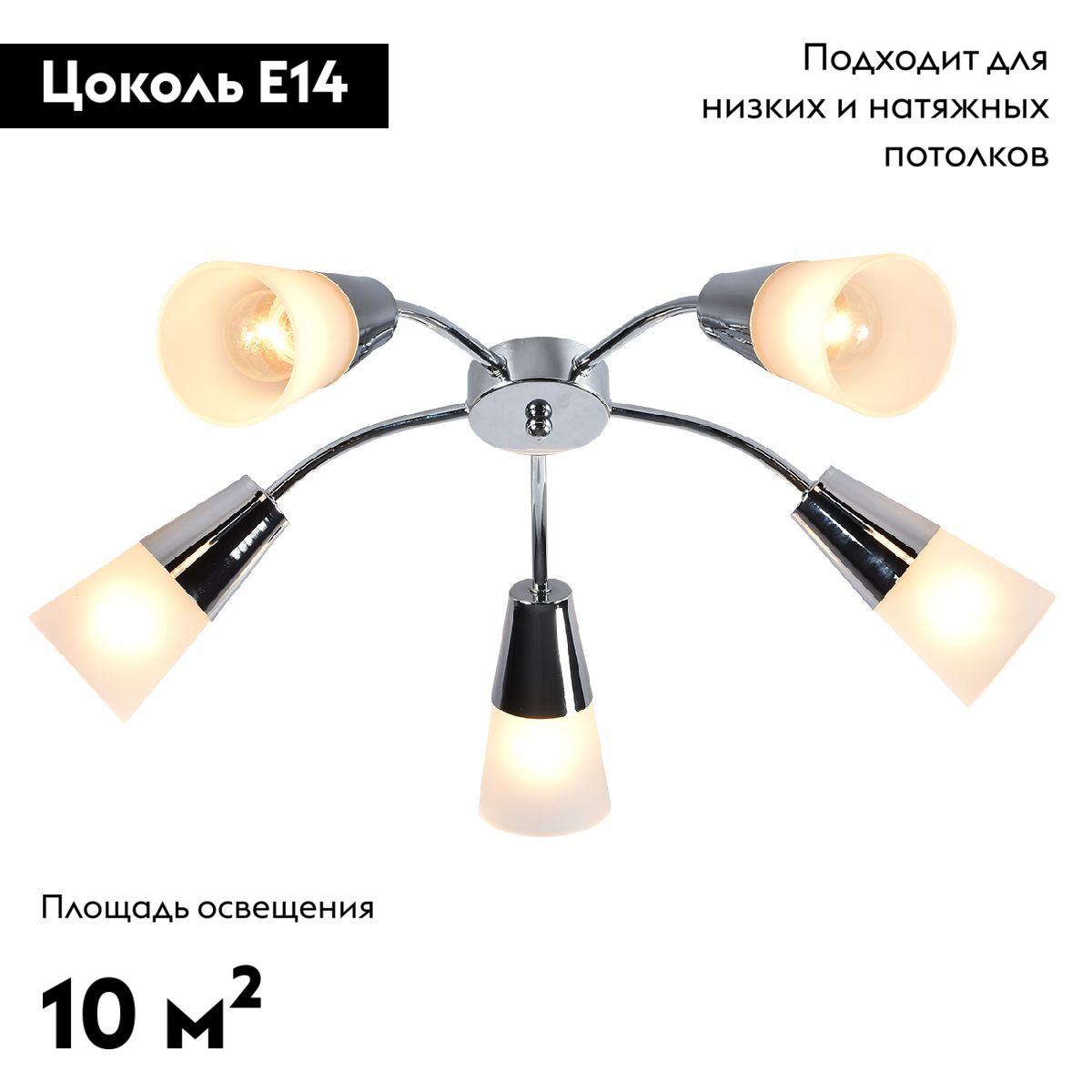 Потолочная люстра Escada Aquilegia 1100/5P Chrome