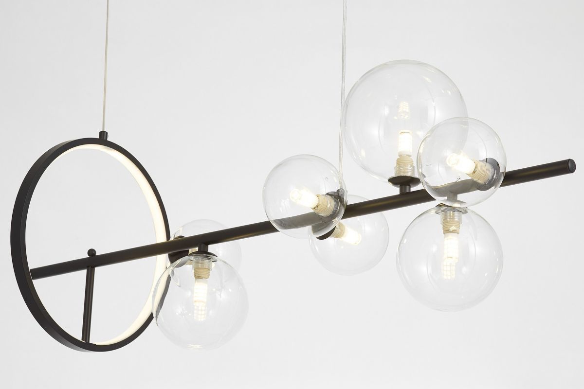 Подвесная люстра Lumina Deco LDP 7033-7 BK+CL