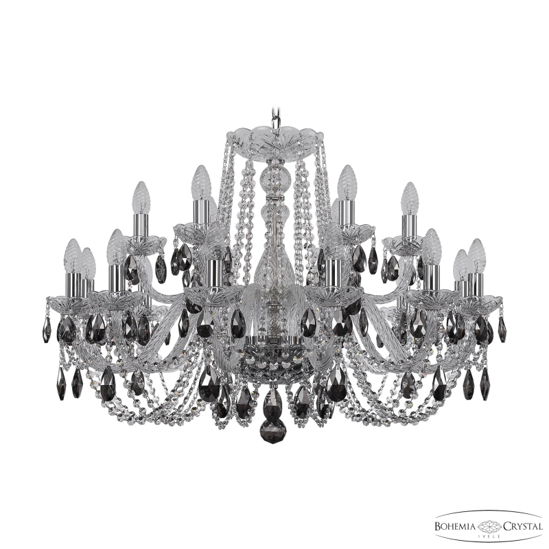 Подвесная люстра Bohemia Ivele Crystal 1402/12+6/300 Ni K731
