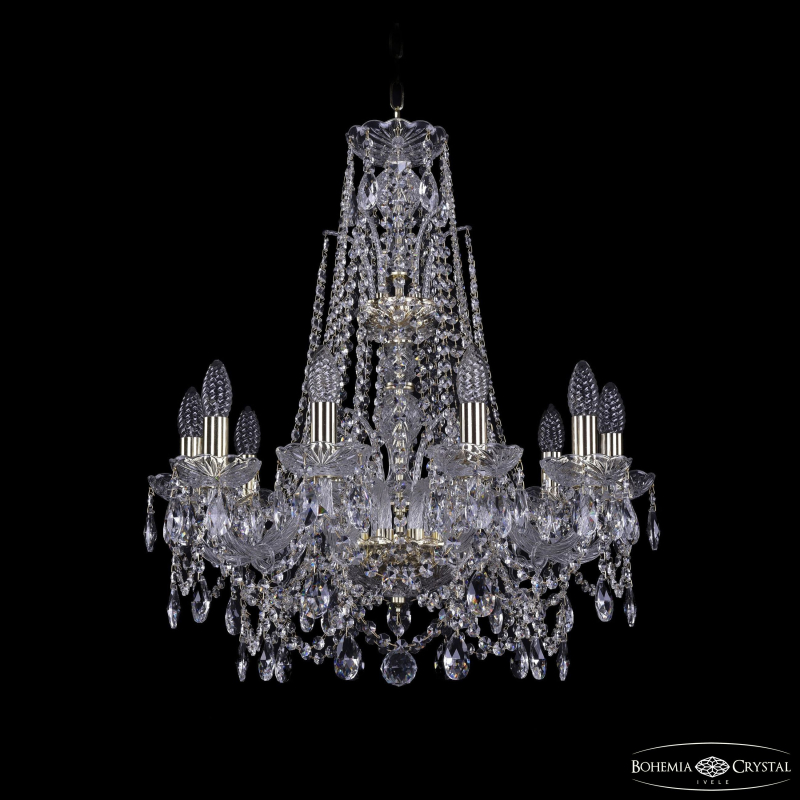 Подвесная люстра Bohemia Ivele Crystal 1411/10/195/XL-65 G