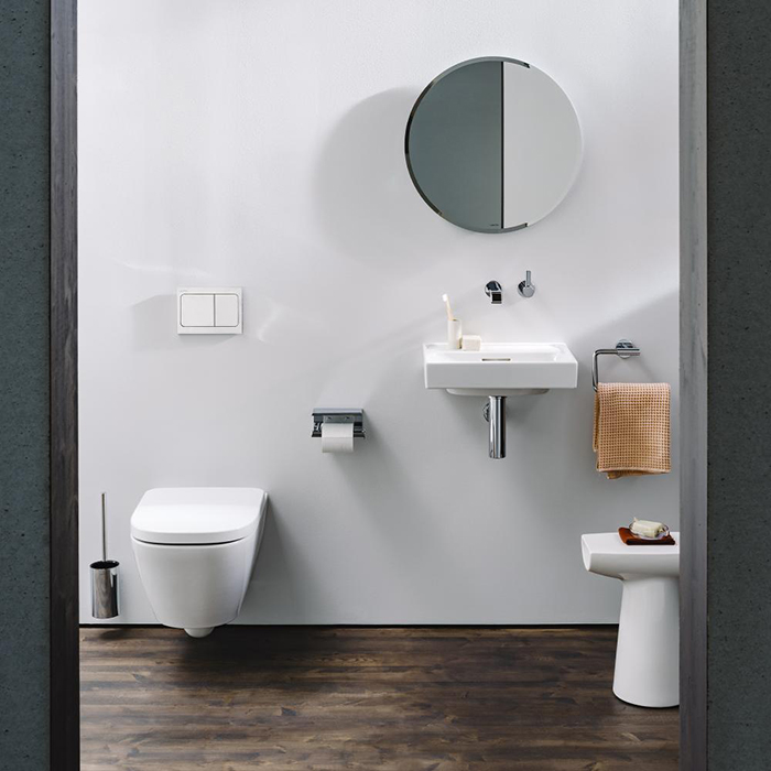 Laufen Meda Унитаз 49x36x35.5см., подвесной, безободковый, смыв Tornado, цвет: белый глянцевый