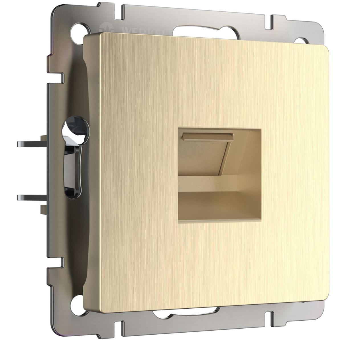 Розетка Ethernet RJ-45 Werkel шампань рифленый W1181010 4690389160608