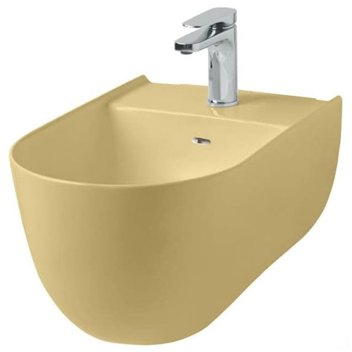 Artceram THE ONE Биде подвесное 52х35см, с креплениями, с 1 отв под смеситель. цвет: giallo zinco