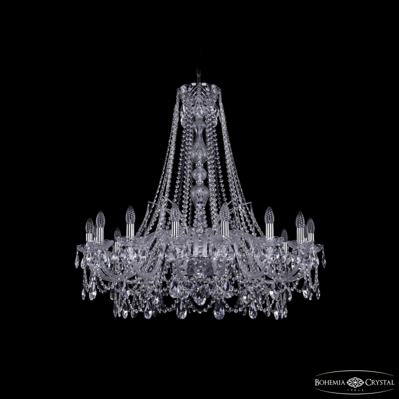 Подвесная люстра Bohemia Ivele Crystal 1411/16/360/h-95 Ni
