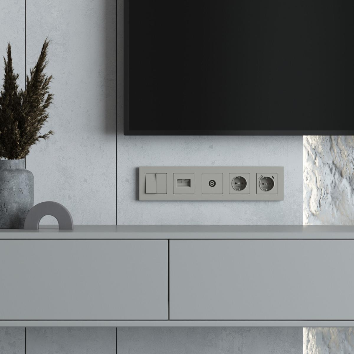 Рамка на 5 постов Werkel Slab (дымчатый софт) W0052917 4690389218477 a071630