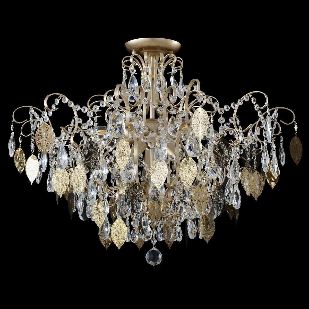 Потолочная люстра Crystal Lux ESMIRALDA PL9 GOLD