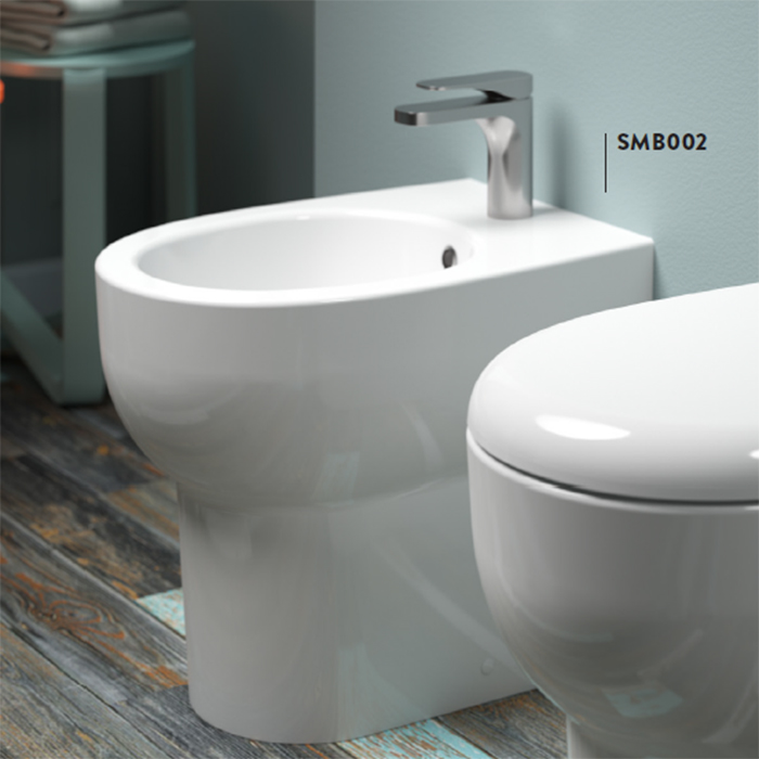 ARTCERAM/HIDRA SMARTY Биде напольное 35х50 см, без крепежа, с 1 отв под смеситель, цвет: белый