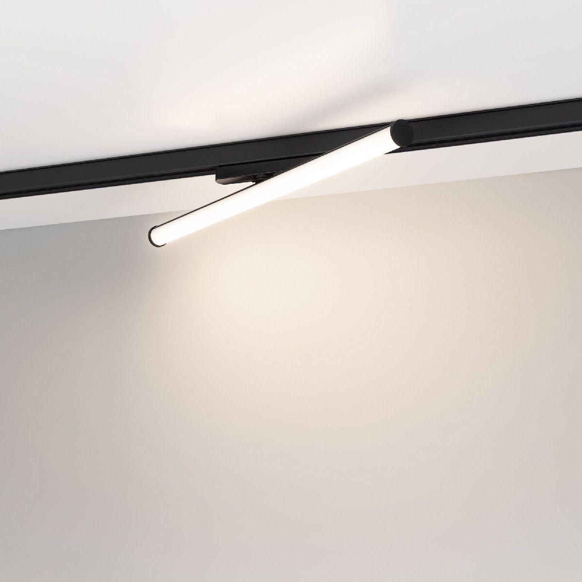 Трековый трехфазный светильник Arlight LGD-TUBE-TURN-4TR-L600-20W Warm3000 (BK, 180 deg, 230V) 036298(1)