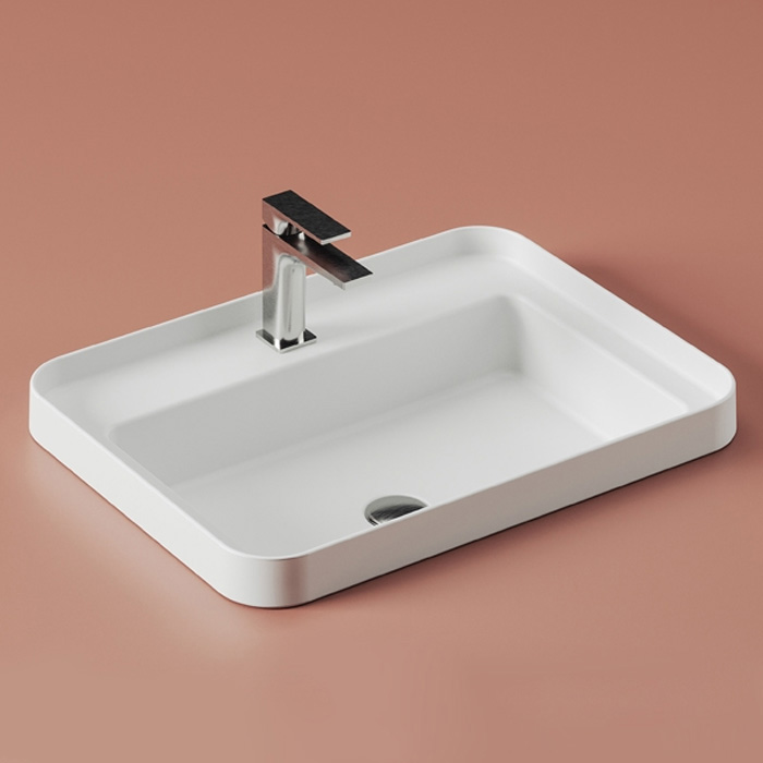 Artceram Fuori Scala Раковина 60х45 см, встраиваемая, с 1 отв.под смеситель,без перелива, цвет: белый матовый